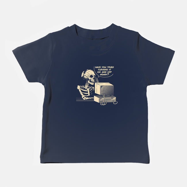 Skeleton IT Support-Baby-Basic-Tee-tobefonseca