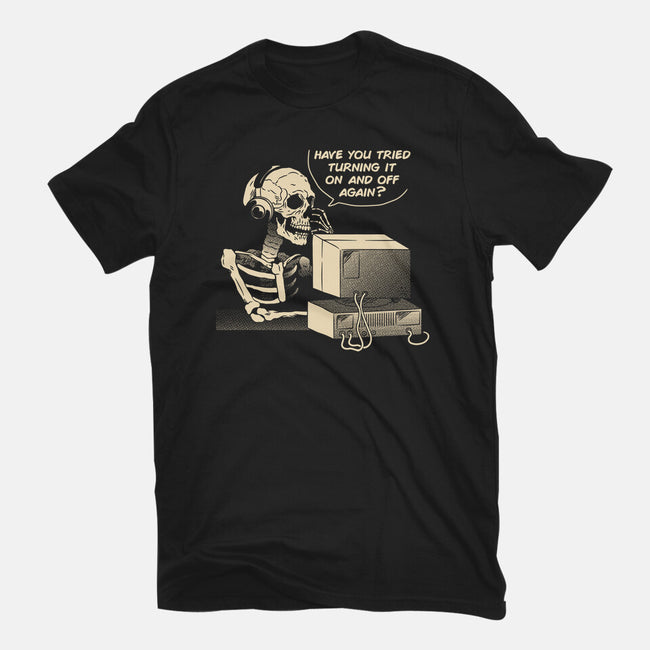 Skeleton IT Support-Mens-Heavyweight-Tee-tobefonseca