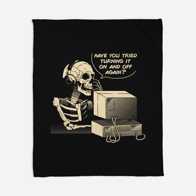 Skeleton IT Support-None-Fleece-Blanket-tobefonseca