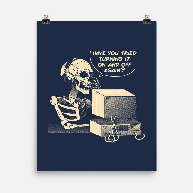 Skeleton IT Support-None-Matte-Poster-tobefonseca