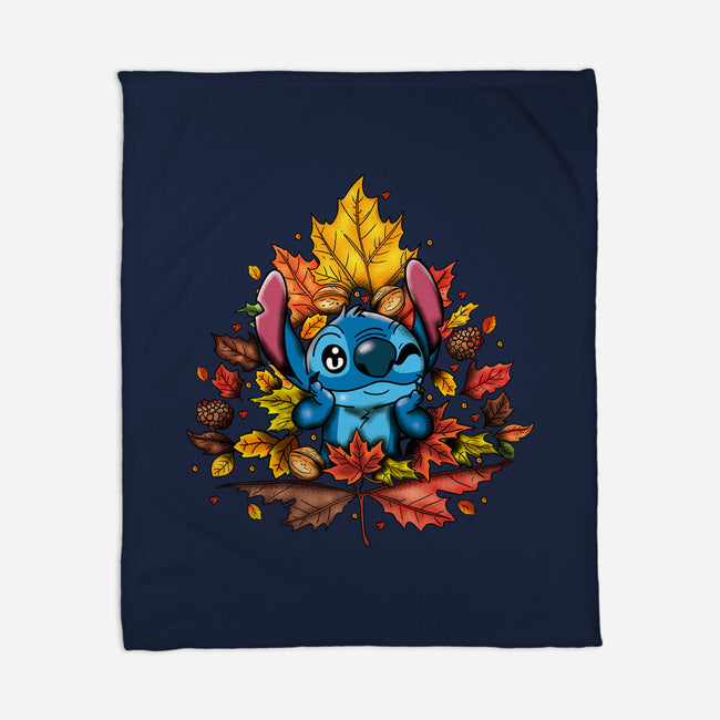 Ohana Autumn Leaf-None-Fleece-Blanket-JamesQJO