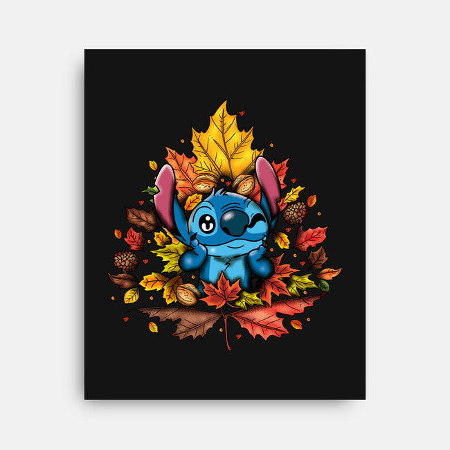 Ohana Autumn Leaf-None-Stretched-Canvas-JamesQJO