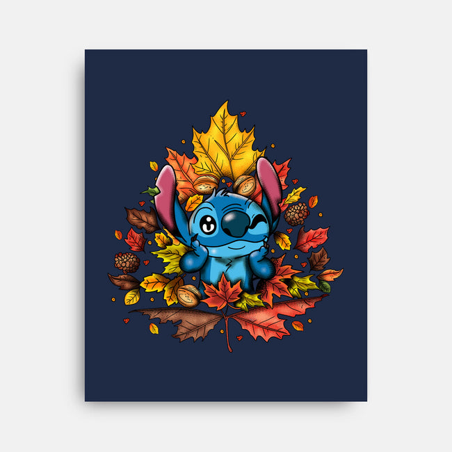 Ohana Autumn Leaf-None-Stretched-Canvas-JamesQJO