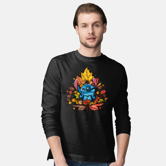 Ohana Autumn Leaf-Mens-Long Sleeved-Tee-JamesQJO