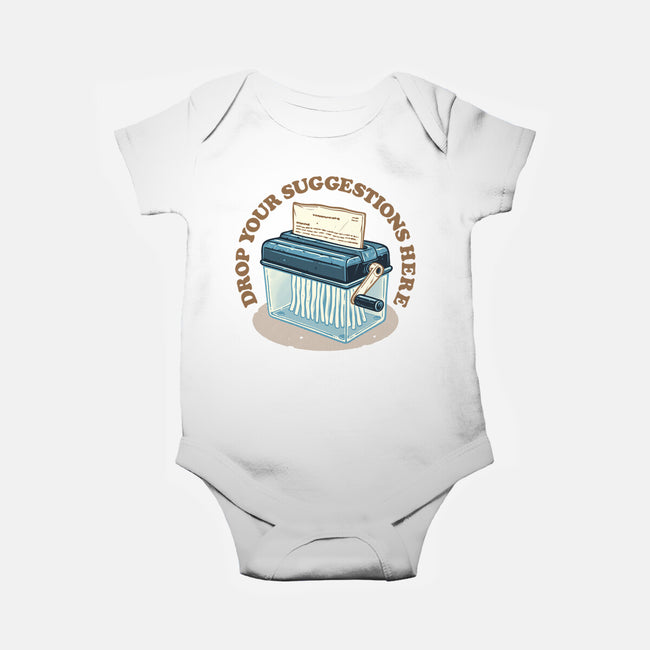 Drop Your Suggestions Here-Baby-Basic-Onesie-glitchygorilla