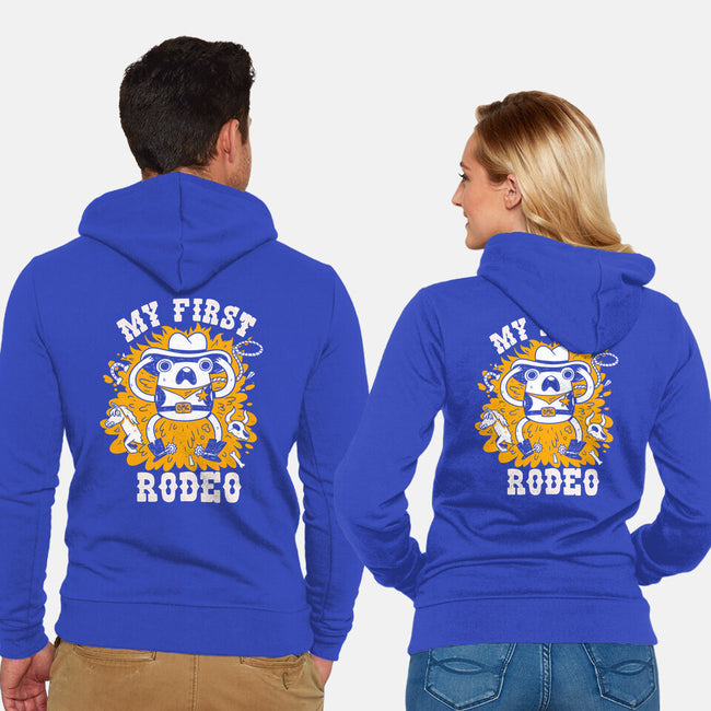 My First Rodeo-Unisex-Zip-Up-Sweatshirt-8BitHobo