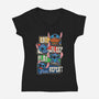 Stitch's Routine-Womens-V-Neck-Tee-turborat14