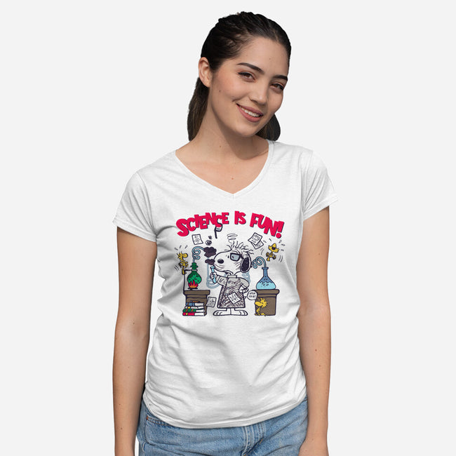 Science Is Fun-Womens-V-Neck-Tee-Arinesart