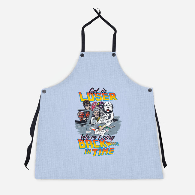 We're Going Back In Time-Unisex-Kitchen-Apron-Arinesart