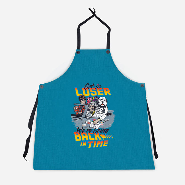 We're Going Back In Time-Unisex-Kitchen-Apron-Arinesart