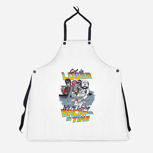 We're Going Back In Time-Unisex-Kitchen-Apron-Arinesart