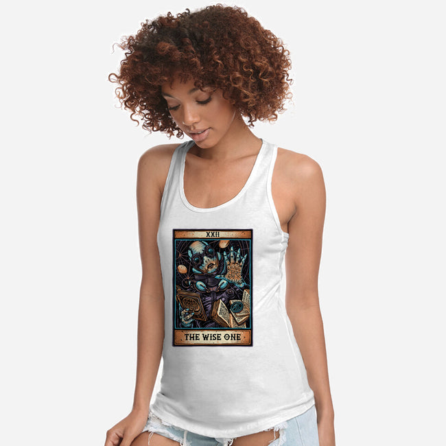 The Wise One-Womens-Racerback-Tank-glitchygorilla