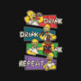 Drink And Repeat-Womens-V-Neck-Tee-turborat14