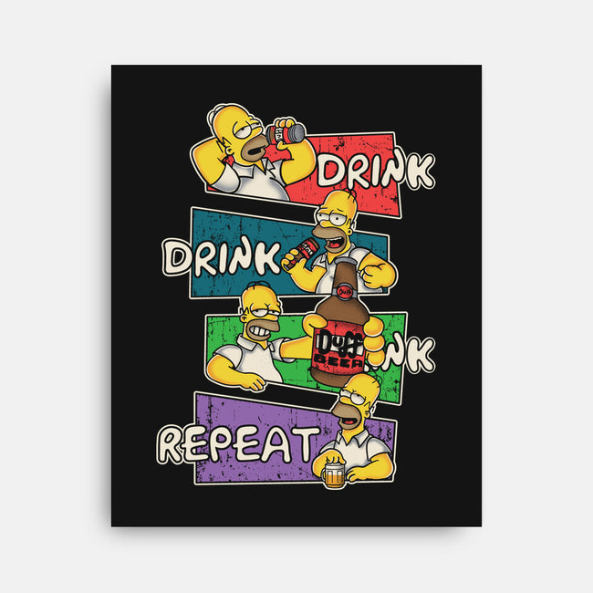 Drink And Repeat-None-Stretched-Canvas-turborat14