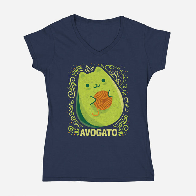 Avogato-Womens-V-Neck-Tee-Aarons Art Room