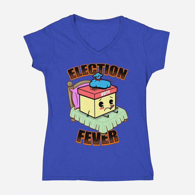 Election Fever-Womens-V-Neck-Tee-Boggs Nicolas