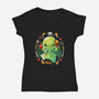 Call Halloween-Womens-V-Neck-Tee-Vallina84