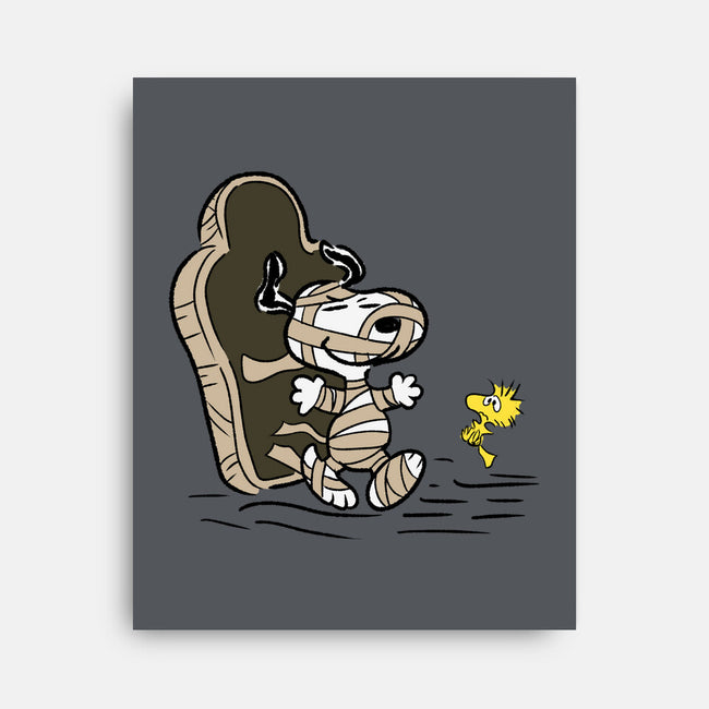 Mummy Dog-None-Stretched-Canvas-nickzzarto