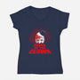 Dawn Of The Clown-Womens-V-Neck-Tee-jasesa