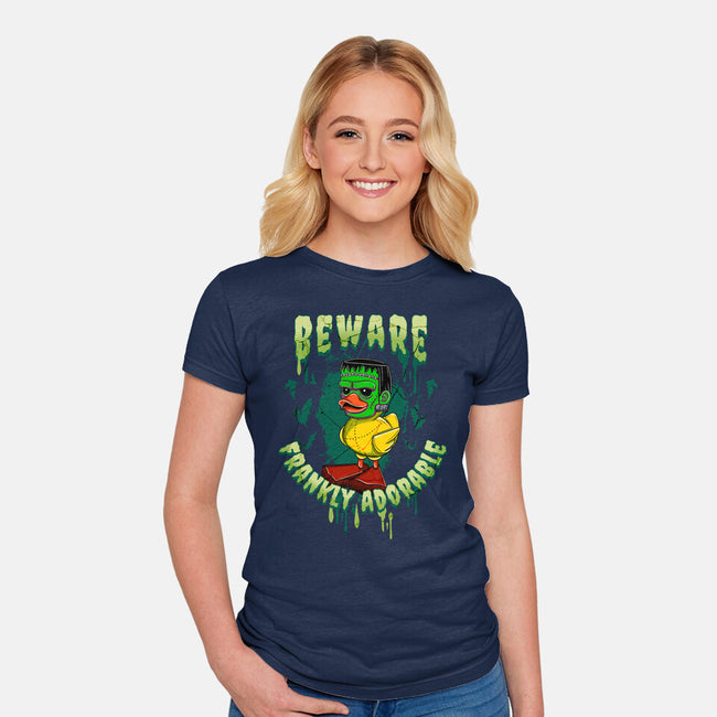 Frankly Adorable-Womens-Fitted-Tee-For Duck Sake