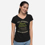 Rock Bottom Has A Basement-Womens-V-Neck-Tee-koalastudio