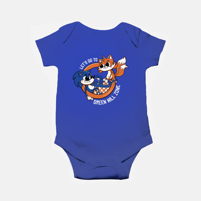 Green Hill Zone Heroes-Baby-Basic-Onesie-Ca Mask