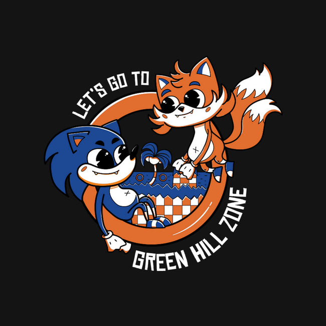 Green Hill Zone Heroes-Womens-Fitted-Tee-Ca Mask