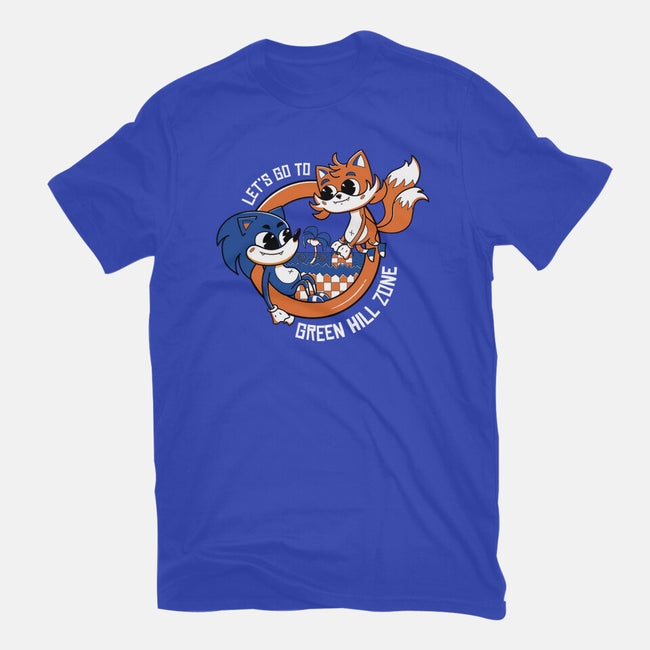 Green Hill Zone Heroes-Womens-Basic-Tee-Ca Mask