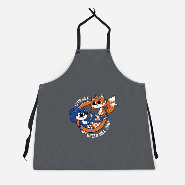 Green Hill Zone Heroes-Unisex-Kitchen-Apron-Ca Mask