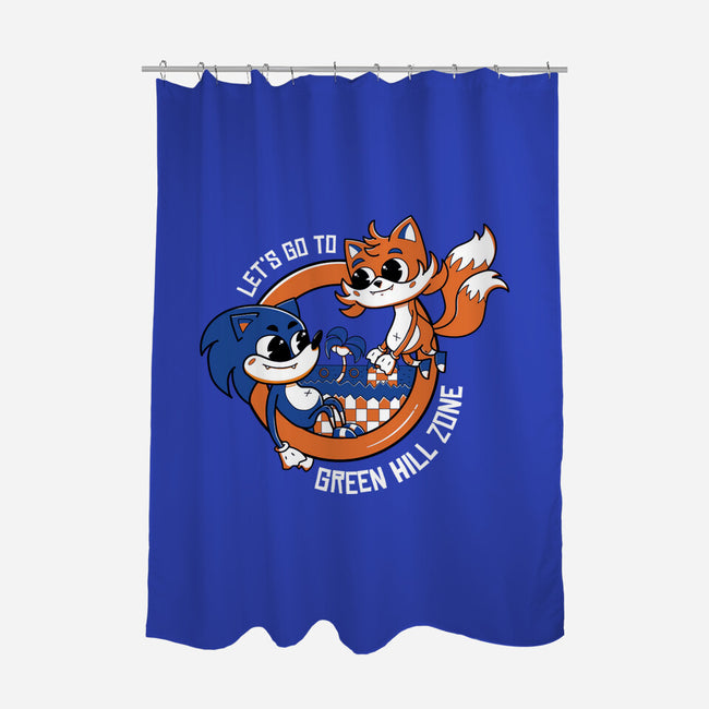 Green Hill Zone Heroes-None-Polyester-Shower Curtain-Ca Mask