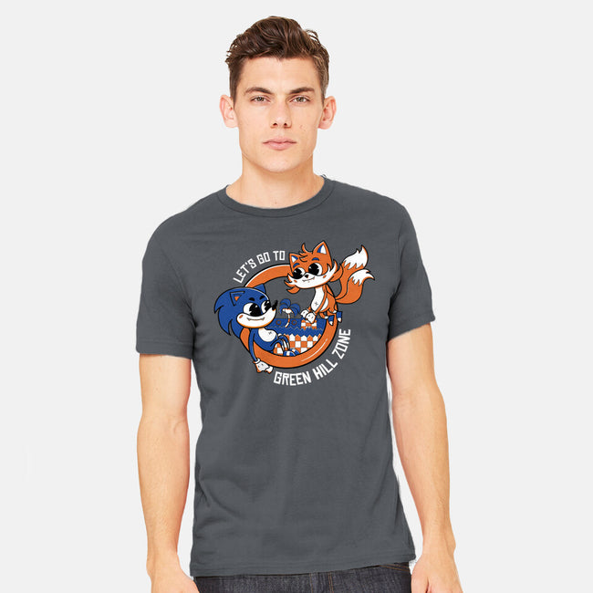 Green Hill Zone Heroes-Mens-Heavyweight-Tee-Ca Mask