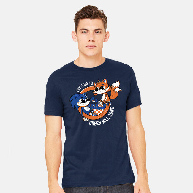 Green Hill Zone Heroes-Mens-Heavyweight-Tee-Ca Mask