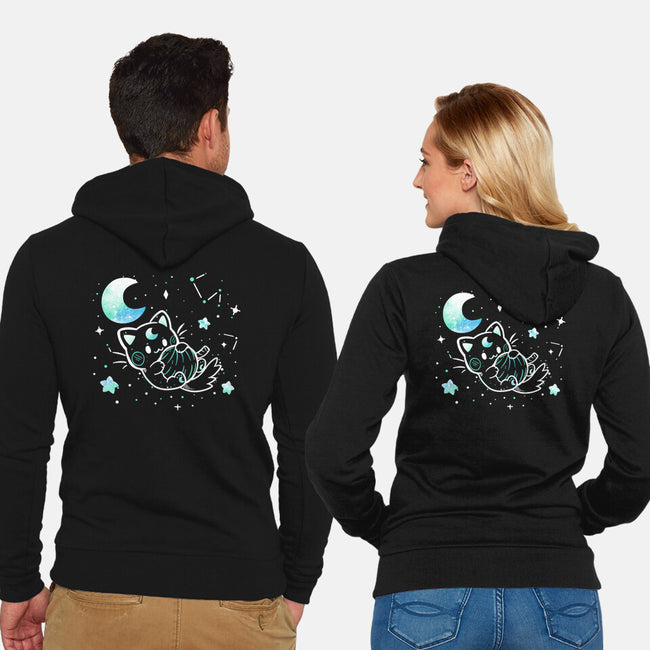 Cat In The Stars-Unisex-Zip-Up-Sweatshirt-TechraNova