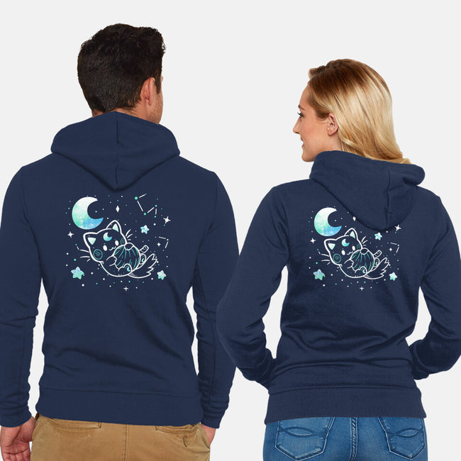 Cat In The Stars-Unisex-Zip-Up-Sweatshirt-TechraNova