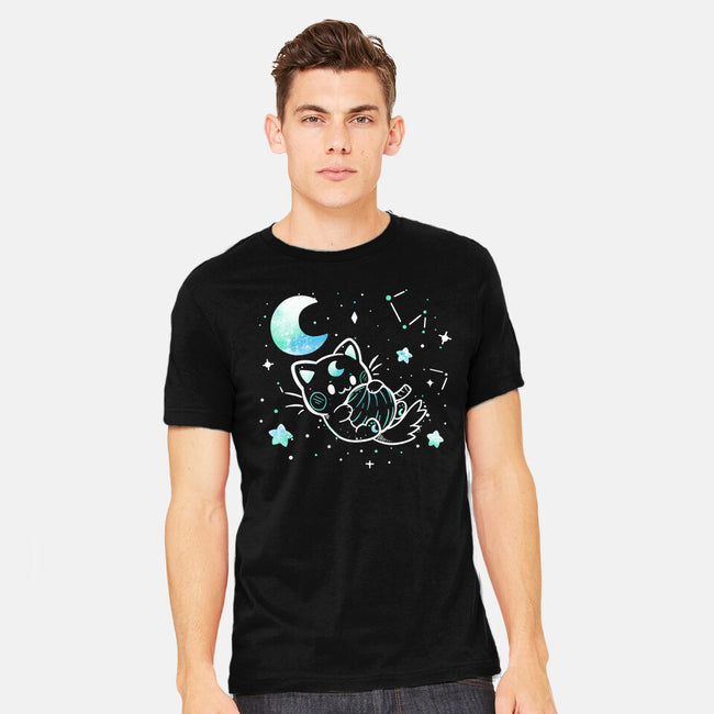 Cat In The Stars-Mens-Heavyweight-Tee-TechraNova