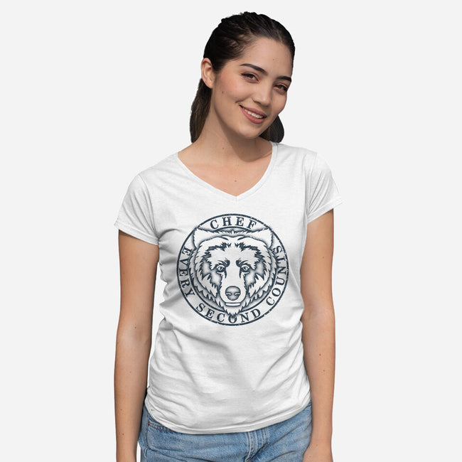 Every Second Counts-Womens-V-Neck-Tee-NMdesign