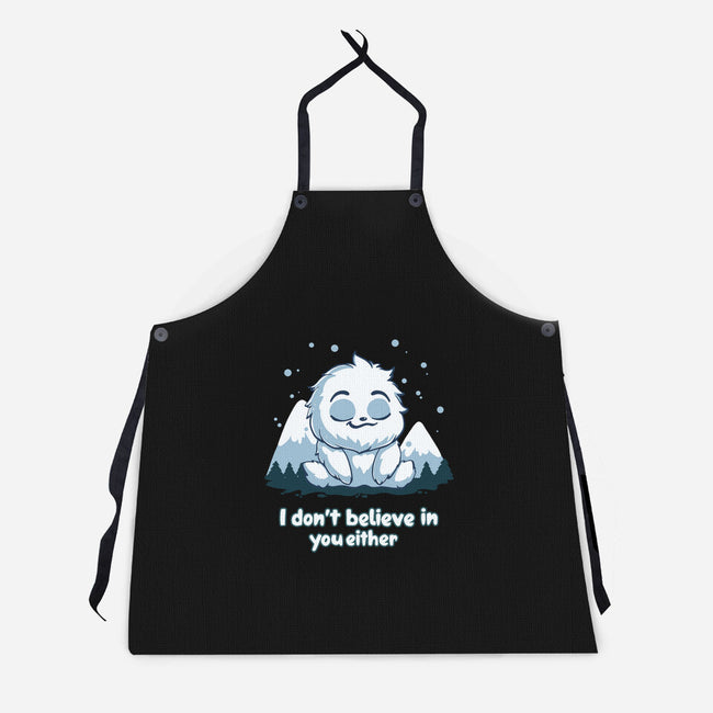 Yeti Doesn't Believe In You-Unisex-Kitchen-Apron-Geeky Girlky