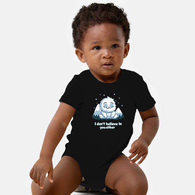 Yeti Doesn't Believe In You-Baby-Basic-Onesie-Geeky Girlky