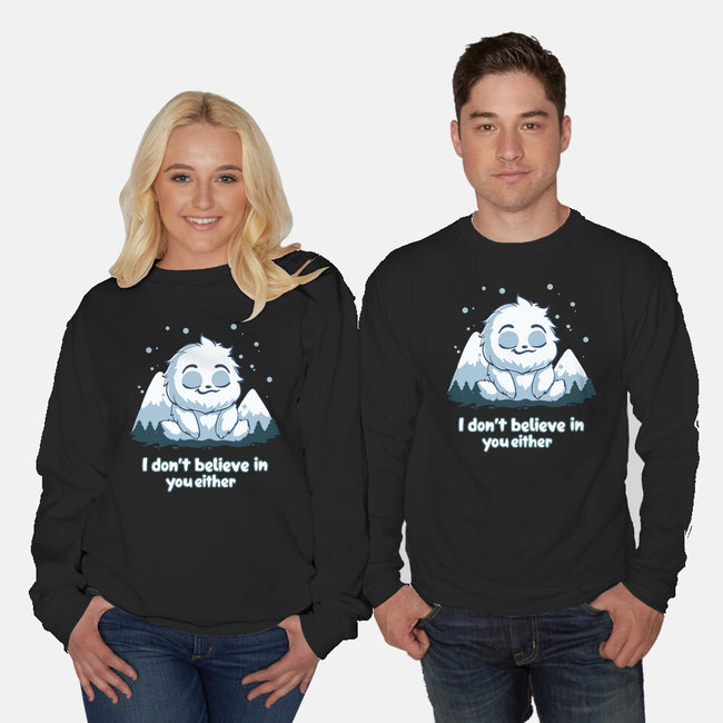 Yeti Doesn't Believe In You-Unisex-Crew Neck-Sweatshirt-Geeky Girlky