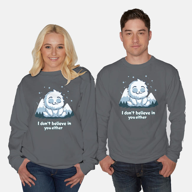 Yeti Doesn't Believe In You-Unisex-Crew Neck-Sweatshirt-Geeky Girlky