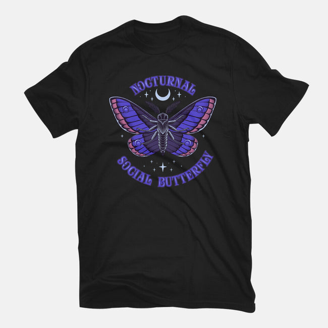 Nocturnal Social Butterfly-Womens-Fitted-Tee-rmatix