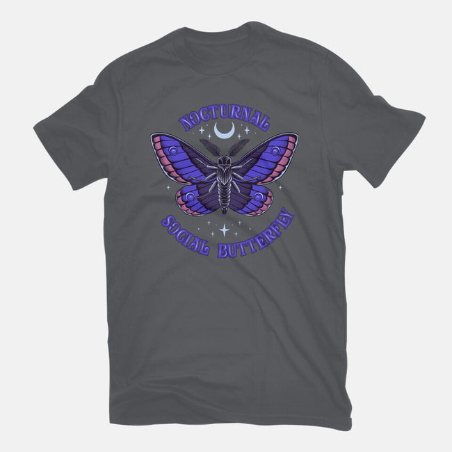 Nocturnal Social Butterfly-Unisex-Basic-Tee-rmatix