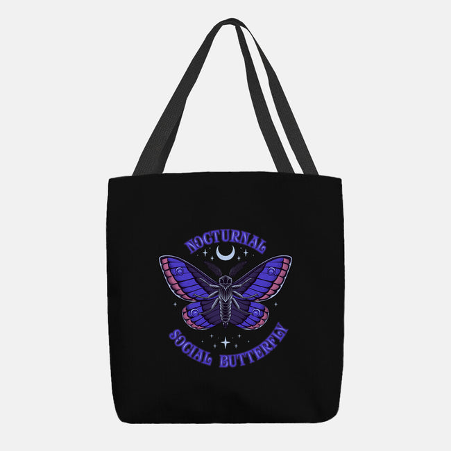 Nocturnal Social Butterfly-None-Basic Tote-Bag-rmatix