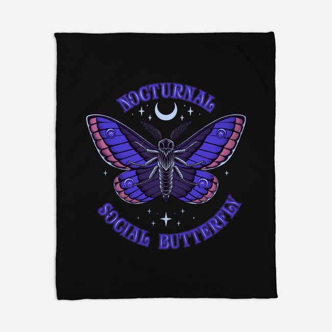 Nocturnal Social Butterfly-None-Fleece-Blanket-rmatix