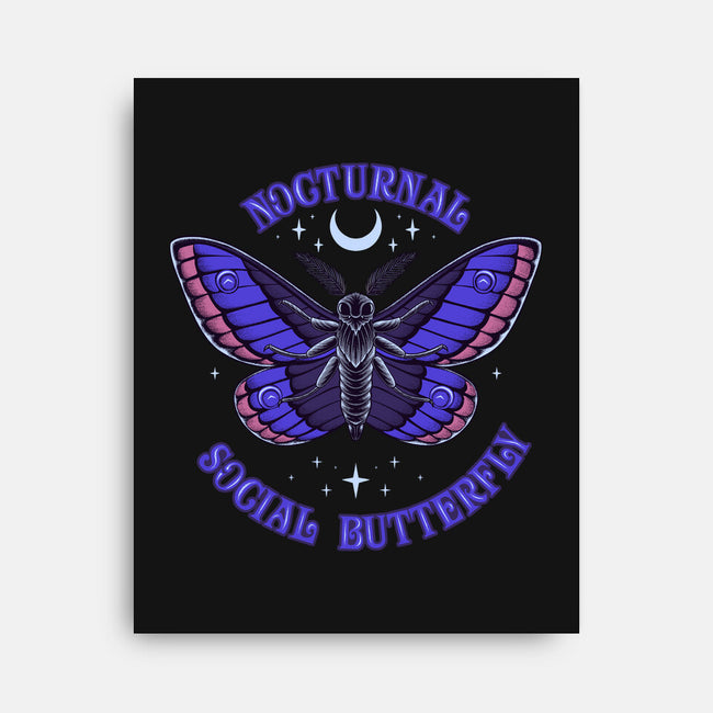 Nocturnal Social Butterfly-None-Stretched-Canvas-rmatix