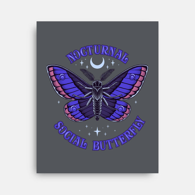 Nocturnal Social Butterfly-None-Stretched-Canvas-rmatix