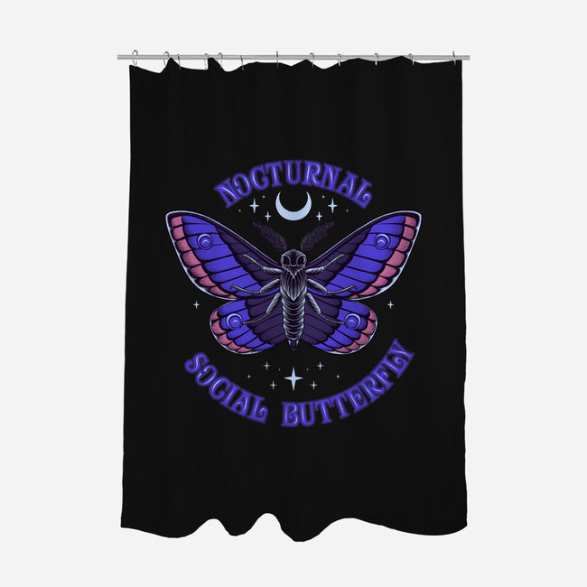 Nocturnal Social Butterfly-None-Polyester-Shower Curtain-rmatix