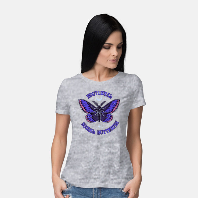 Nocturnal Social Butterfly-Womens-Basic-Tee-rmatix