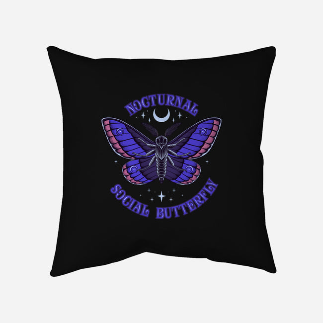 Nocturnal Social Butterfly-None-Removable Cover w Insert-Throw Pillow-rmatix