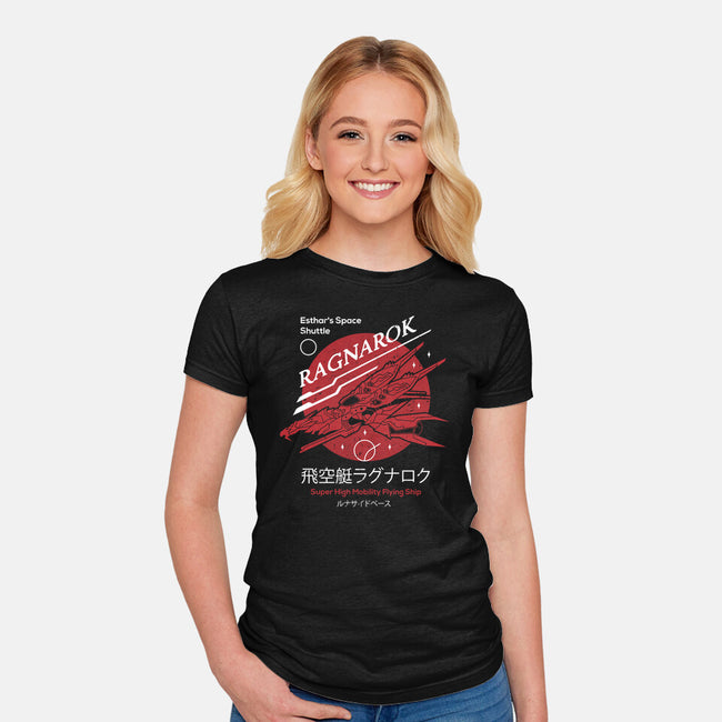 Flying Ship-Womens-Fitted-Tee-LAGELANTEE